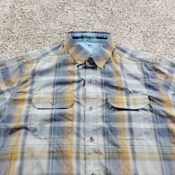 Kuhl Shirt Men’s Small Plaid Short Sleeve Hiking Button Up - Picture 3 of 8